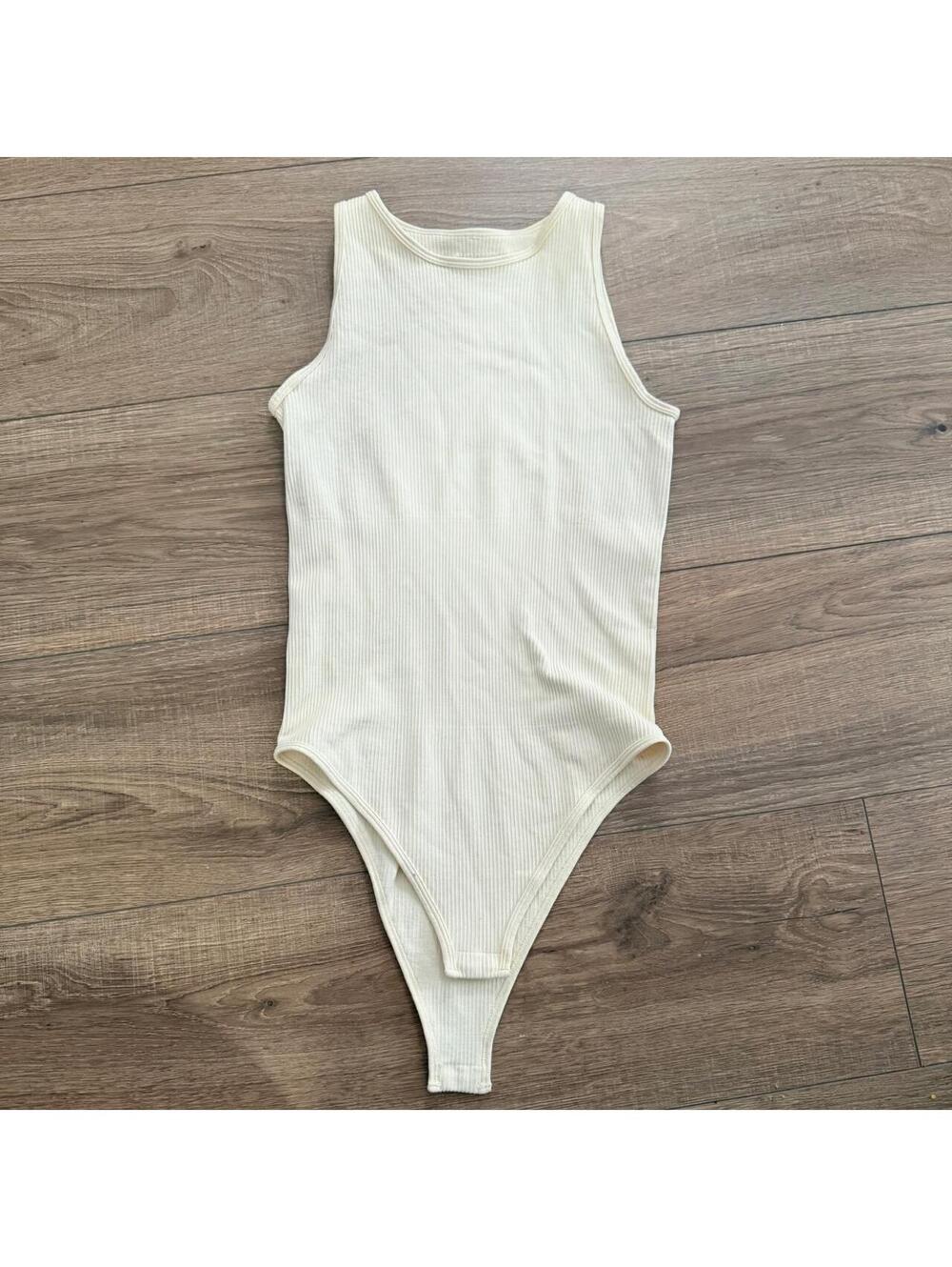 SHEIN Women's Cream and Yellow Bodysuit